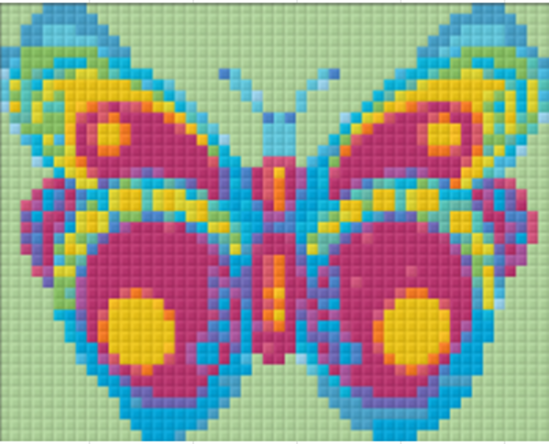 Butterfly Green-Violet - 1 Baseplate PixelHobby Mini-mosaic Kit image 0